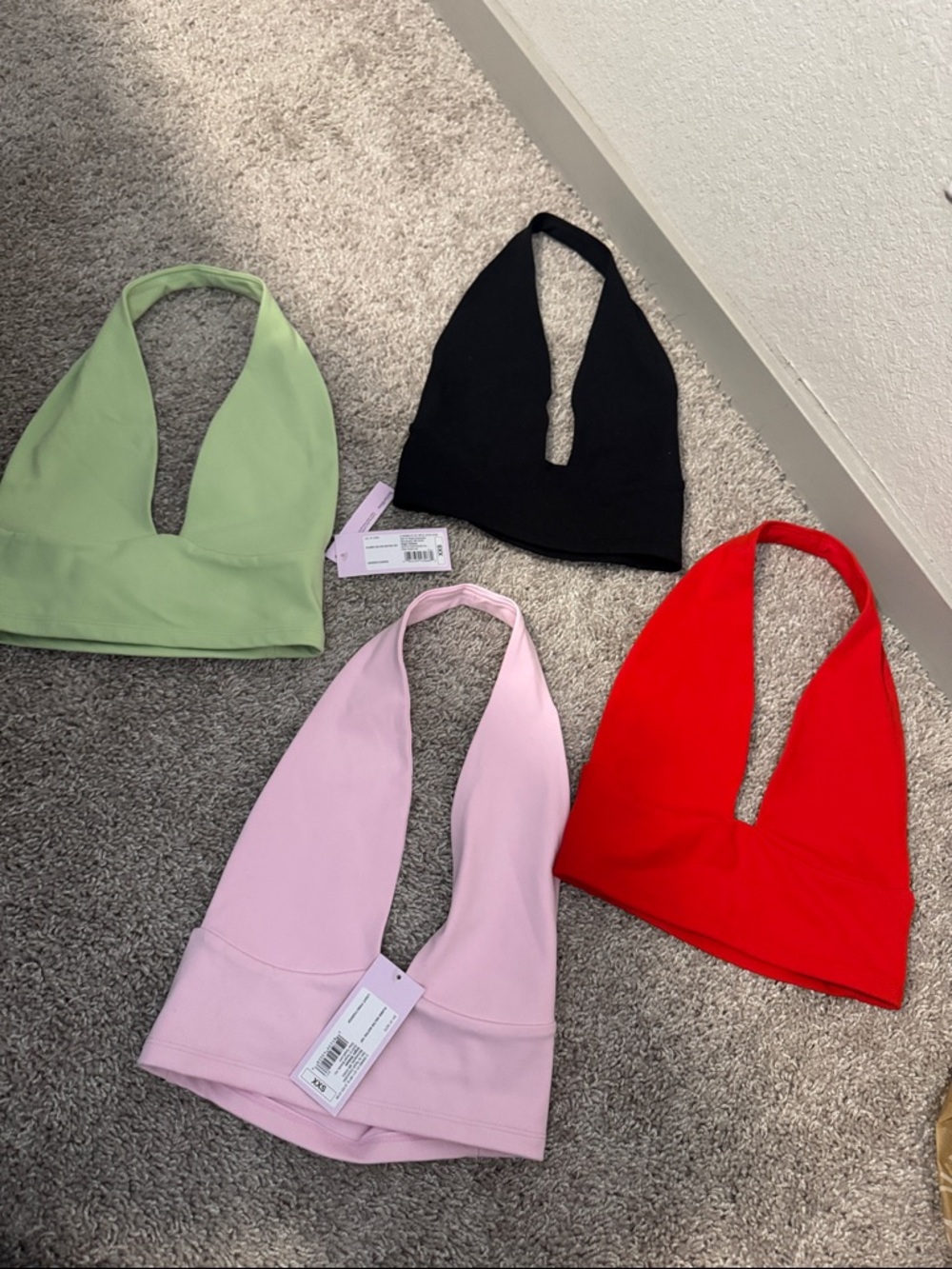 Various halter tops